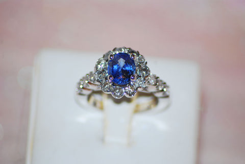 Sapphire Ring with Diamonds 1