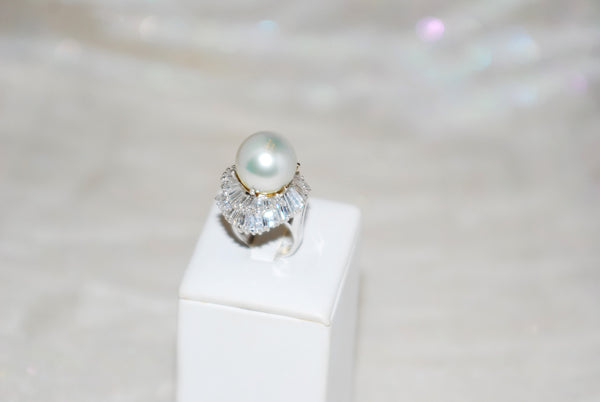 South Sea Pearl Ring in White Gold