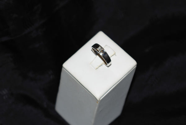 Diamond Band Ring in White Gold
